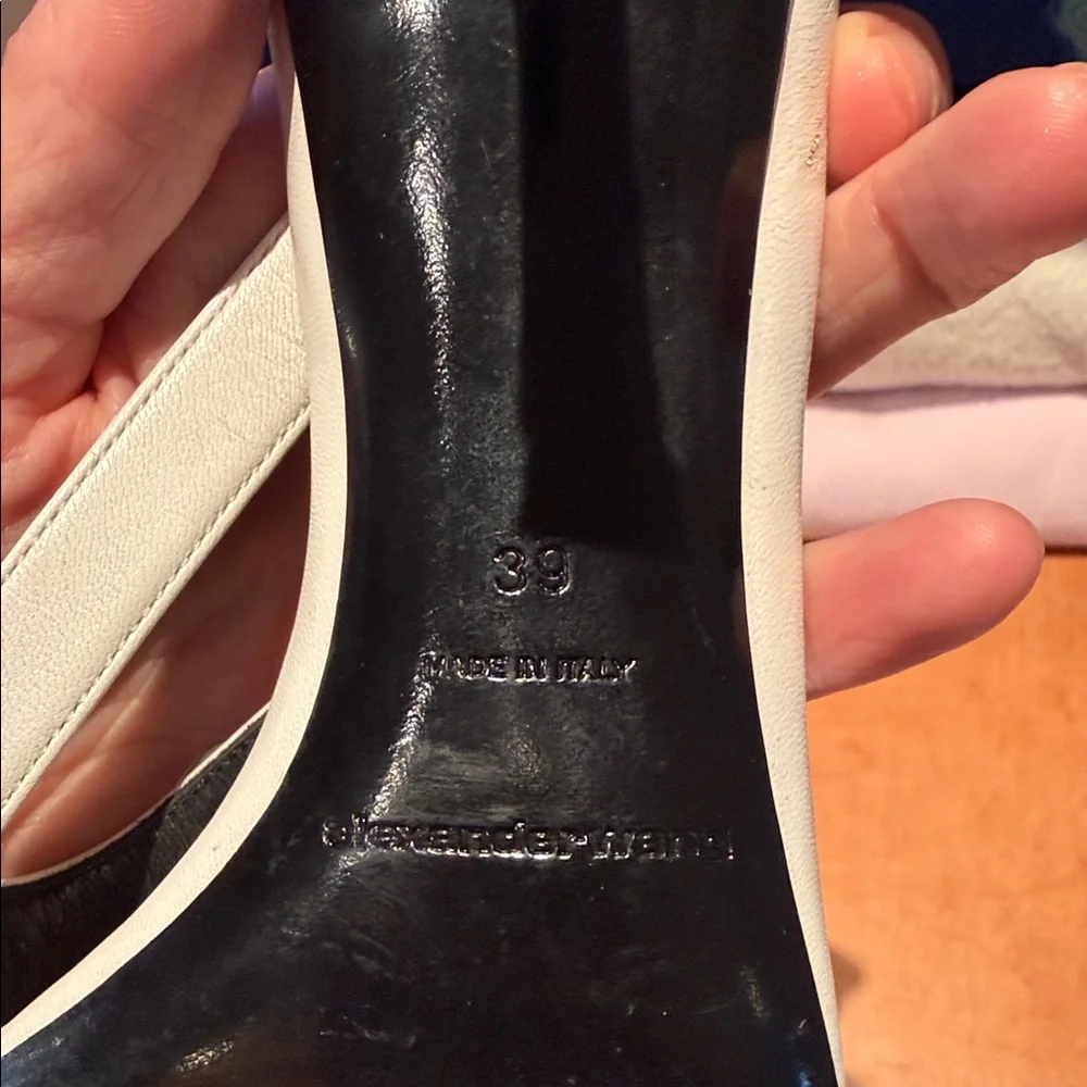 Alexander Wang White Crystal-Embellished Thong Kitten Heel Sandals 39 8.5 - Picture 2 of 8